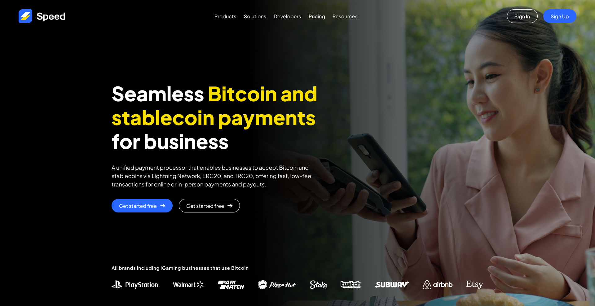 Speed Bitcoin and Stablecoin Payment Processor